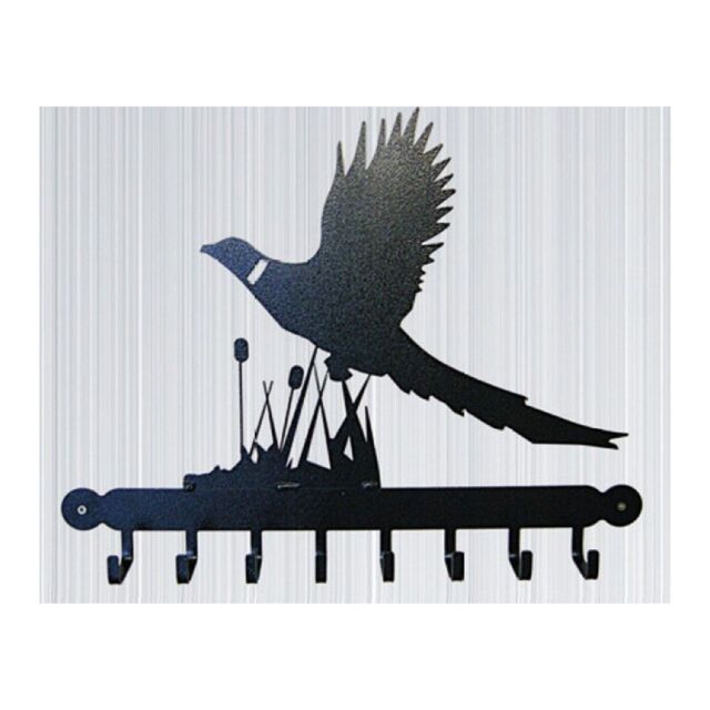 Poppyforge Tool Rack (Pheasant) - Hooks - Solid Steel - W54.6 x H30.5 cm in Black - image 1
