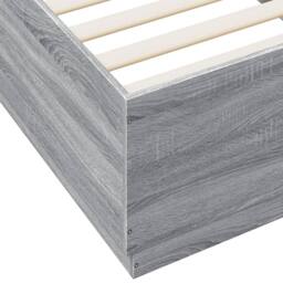 Berkfield Home Bed Frame with LED without Mattress Grey Sonoma 100x200 cm - thumbnail 9