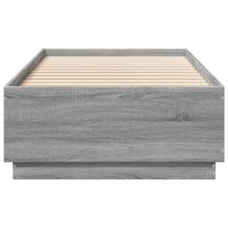 Berkfield Home Bed Frame with LED without Mattress Grey Sonoma 100x200 cm - thumbnail 6