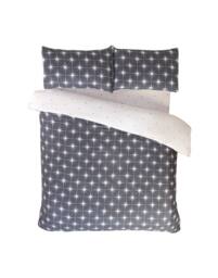 Rapport Home Northern Stars Microfibre Complete Duvet Set with Pillowcase in Grey - Size: Single - thumbnail 3