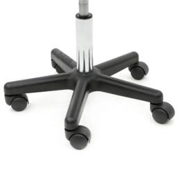 VOGREX Black Leather 360° Adjustable Salon Stool Backrest Lift Chair - thumbnail 5