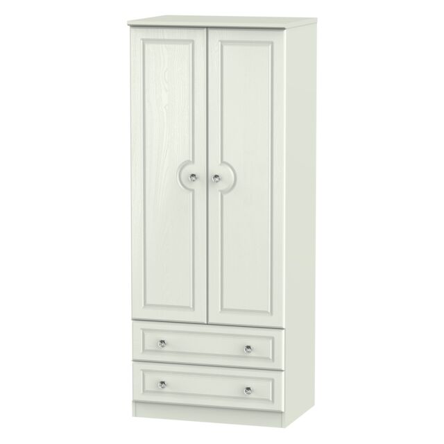 Ready Assembled 2 U Hilton 2 Door 2 Drawer Wardrobe (Ready Assembled) in Taupe