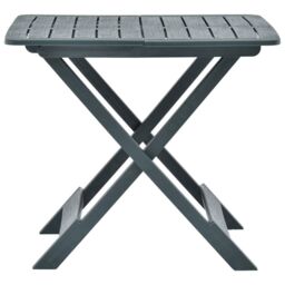 Berkfield Home Folding Garden Table Green 79x72x70 cm Plastic - Size: 79 x 72 x 70 cm - thumbnail 2