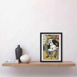 Artery8 Moriz Jung The Dialectician Colourful Painting Framed Wall Art Print - Size: A3 - thumbnail 2
