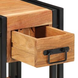 Berkfield Home Nightstand 30x30x40 cm Solid Acacia Wood in Brown - Size: 30 x 30 x 40 cm - thumbnail 9