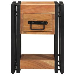 Berkfield Home Nightstand 30x30x40 cm Solid Acacia Wood in Brown - Size: 30 x 30 x 40 cm - thumbnail 6