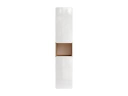 Vente-unique Bathroom Tall Unit - Natural & White - L35 X W32 X H170 Cm - ARUBA in Light Oak - thumbnail 2