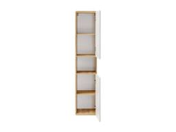 Vente-unique Bathroom Tall Unit - Natural & White - L35 X W32 X H170 Cm - ARUBA in Light Oak - thumbnail 6