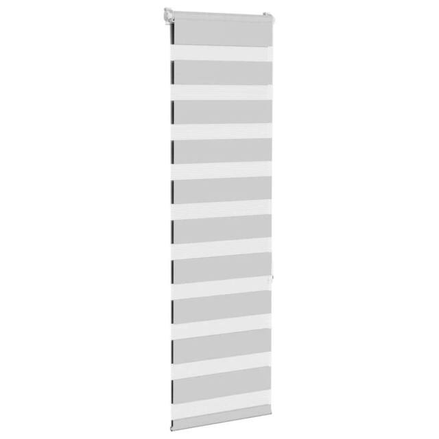 Berkfield Home Elegant Zebra Blind Light Grey 40x150 cm Fabric Width 35.9 cm Pol - image 1