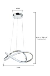 BHS Lighting Eero Silver Pendant Ceiling Light - thumbnail 5