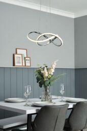 BHS Lighting Eero Silver Pendant Ceiling Light - thumbnail 4