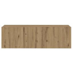 Berkfield Home Wall Mounted TV cabinets 3 pcs Artisan Oak Engineered Wood in Brown - thumbnail 7