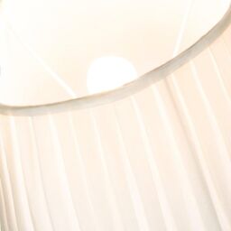 Happy Homewares Traditional Classic Faux Silk Pleated Inner Lined Lamp Shade in Cream - Size: 12 inches - thumbnail 3