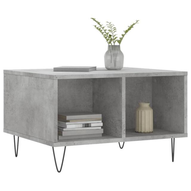 Berkfield Home Modern Coffee Table Concrete Grey 60x50x36.5 cm Engineered Wood - image 1