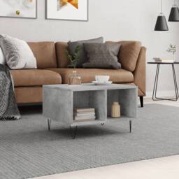 Berkfield Home Modern Coffee Table Concrete Grey 60x50x36.5 cm Engineered Wood - thumbnail 2