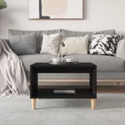 Berkfield Home Coffee Table Black 60x50x40 cm Engineered Wood - Size: 60 x 50 x 40 cm - thumbnail 3