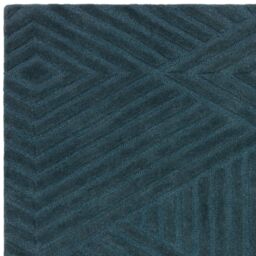 The Rug Shop UK Teal Handmade Wool Modern Geometric Easy To Clean Area Rug - Size: 160 cm x 230 cm - thumbnail 5
