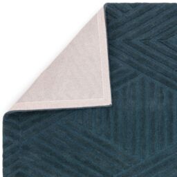 The Rug Shop UK Teal Handmade Wool Modern Geometric Easy To Clean Area Rug - Size: 160 cm x 230 cm - thumbnail 4