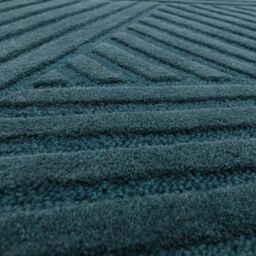 The Rug Shop UK Teal Handmade Wool Modern Geometric Easy To Clean Area Rug - Size: 160 cm x 230 cm - thumbnail 2