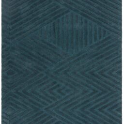 The Rug Shop UK Teal Handmade Wool Modern Geometric Easy To Clean Area Rug - Size: 160 cm x 230 cm - thumbnail 3