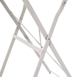 Berkfield Home Folding Bistro Table Beige √ò50x71 cm Powder-coated Steel - Size: 50x71 cm - thumbnail 8