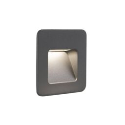 Netlighting Nase Recessed Outdoor LED Wall Light in Dark Grey IP44 - thumbnail 2