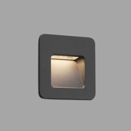 Netlighting Nase Recessed Outdoor LED Wall Light in Dark Grey IP44 - thumbnail 1