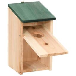 Berkfield Home Bird Houses 4 pcs Wood 12x12x22 cm in Beige - Size: 12 x 12 x 22 cm - thumbnail 4