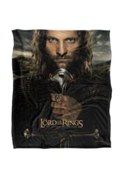 Warner Brothers Lord Of The Rings Aragorn Officially Licensed Silky Touch Super Soft Throw Blanket 152 x 127 cm in White - thumbnail 1