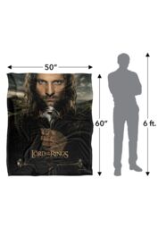 Warner Brothers Lord Of The Rings Aragorn Officially Licensed Silky Touch Super Soft Throw Blanket 152 x 127 cm in White - thumbnail 5