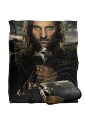 Warner Brothers Lord Of The Rings Aragorn Officially Licensed Silky Touch Super Soft Throw Blanket 152 x 127 cm in White - thumbnail 2