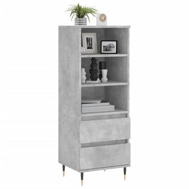 Berkfield Home Highboard Concrete Grey 40x36x110 cm Engineered Wood - Size: 40 x 36 x 110 cm - image 1