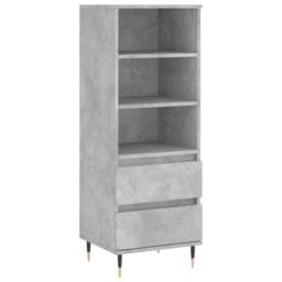 Berkfield Home Highboard Concrete Grey 40x36x110 cm Engineered Wood - Size: 40 x 36 x 110 cm - thumbnail 3