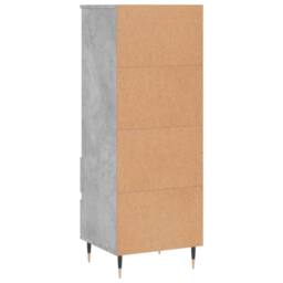 Berkfield Home Highboard Concrete Grey 40x36x110 cm Engineered Wood - Size: 40 x 36 x 110 cm - thumbnail 8