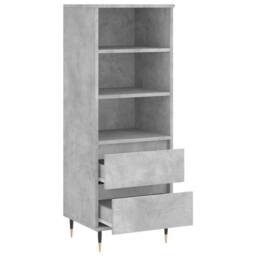 Berkfield Home Highboard Concrete Grey 40x36x110 cm Engineered Wood - Size: 40 x 36 x 110 cm - thumbnail 6