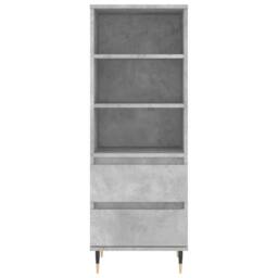 Berkfield Home Highboard Concrete Grey 40x36x110 cm Engineered Wood - Size: 40 x 36 x 110 cm - thumbnail 5