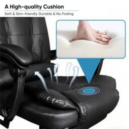 Nordara With Foot Pedal Office Chair Soft Comfortable with Lumbar Support in Black - thumbnail 5