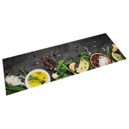 Berkfield Home Kitchen Rug Washable Spices 45x150 cm Velvet in Grey