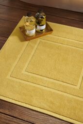 CHRISTY 'Brixton' Luxury 100% Cotton Bath Mats in Yellow - thumbnail 1
