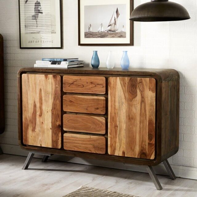 IH Design Daizha Metal & Wood Sideboard in Brown - image 1