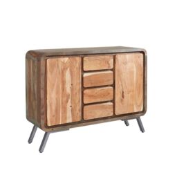 IH Design Daizha Metal & Wood Sideboard in Brown - thumbnail 2