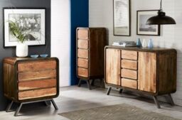 IH Design Daizha Metal & Wood Sideboard in Brown - thumbnail 3