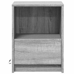 Berkfield Home Stylish Bedside Cabinets with LED Lights 2 pcs Grey Sonoma Engine - thumbnail 6