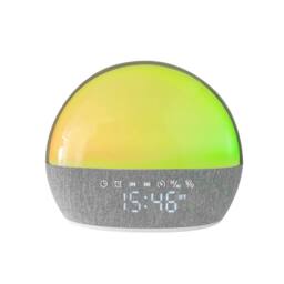 Menkind RED5 Colour Changing T509 Alarm Clock Five Soothing Audio Tracks in Grey - thumbnail 4