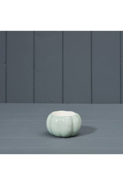 KDMD Green Ceramic Pumpkin Tealight Holder - image 1
