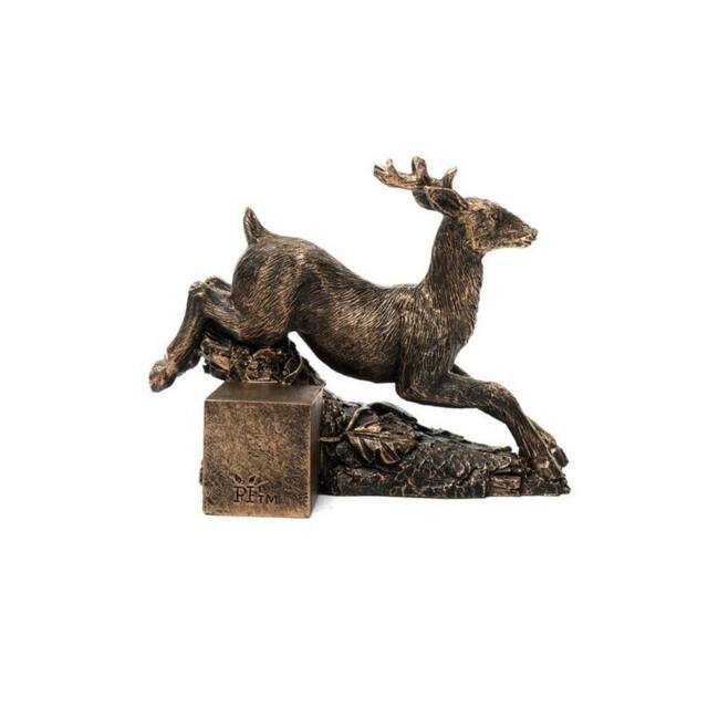 Jardinopia Leaping Stag Plant Pot Feet - Set of 3 - L3.5 x W5 x H7 cm in Bronze - image 1