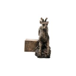 Jardinopia Leaping Stag Plant Pot Feet - Set of 3 - L3.5 x W5 x H7 cm in Bronze - thumbnail 2