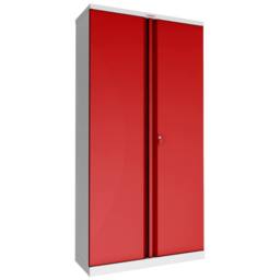 Phoenix Safe Company Steel Storage Cupboard in Grey & Red with Key Lock, SCL1891GRK - Size: 180 cm x 100 cm