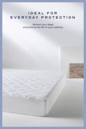 Snuggledown Luxury Quilted Mattress Protector with Soft Touch Finish & Elasticated Straps in White - Size: Super King - thumbnail 2