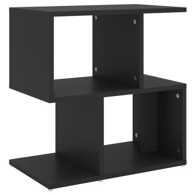 Berkfield Home Bedside Cabinet Black 50x30x51.5 cm Engineered Wood - image 1